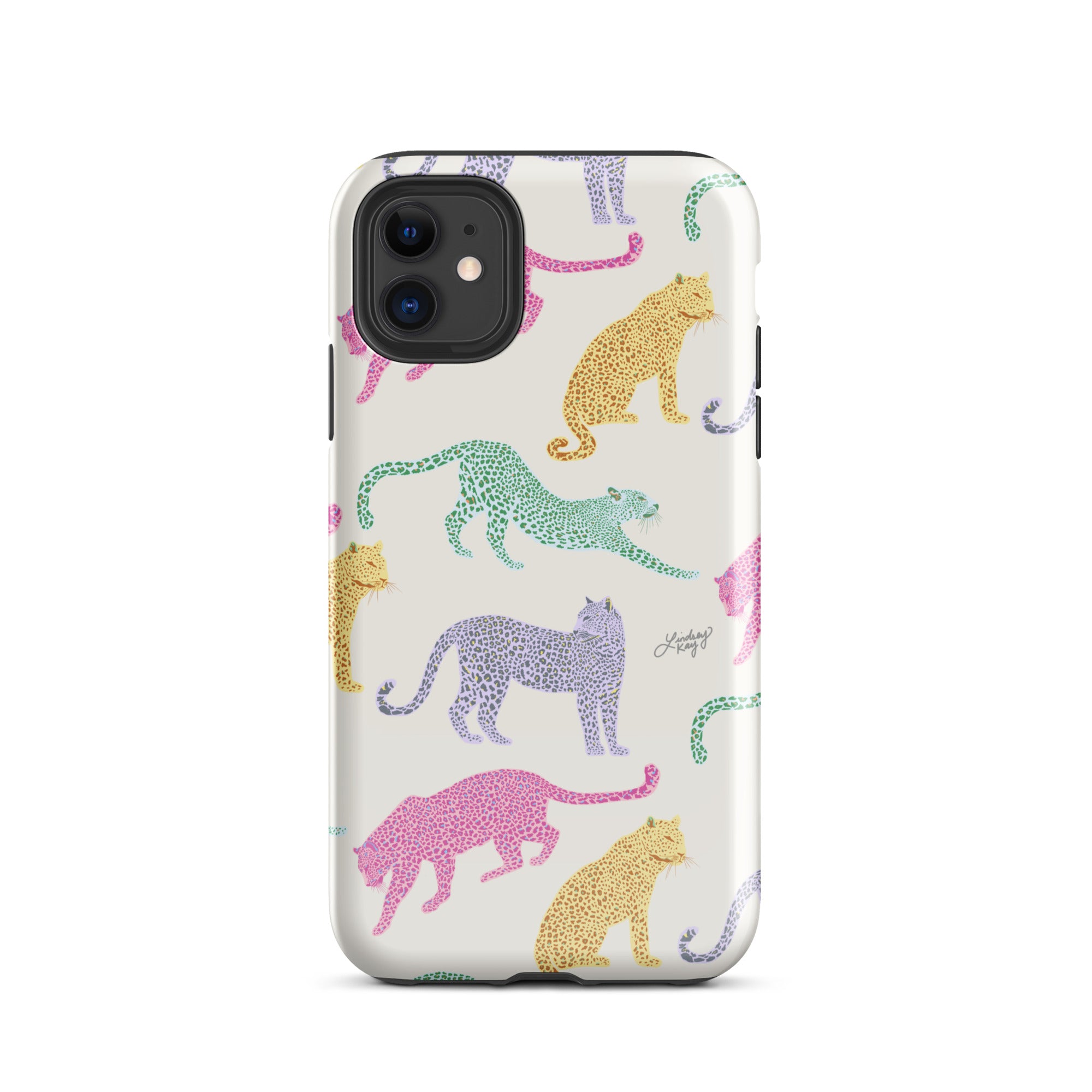 Ilustración de leopardos coloridos - Funda resistente para iPhone®